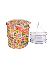 青苇帆布脏衣收纳桶+双层晒衣篮